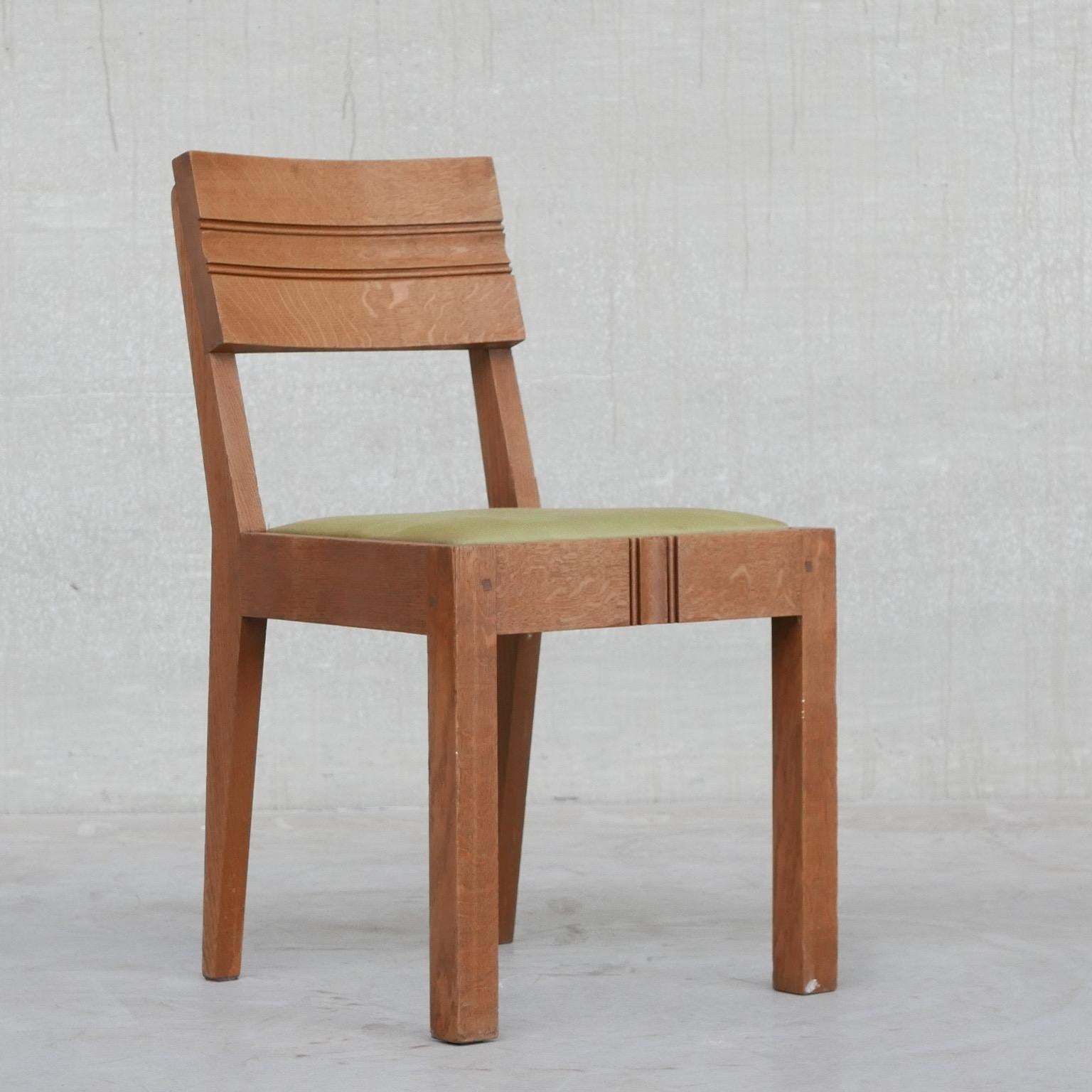 photo vinterior Set Of Six Charles Dudouyt Art Deco Dining Chairs 6