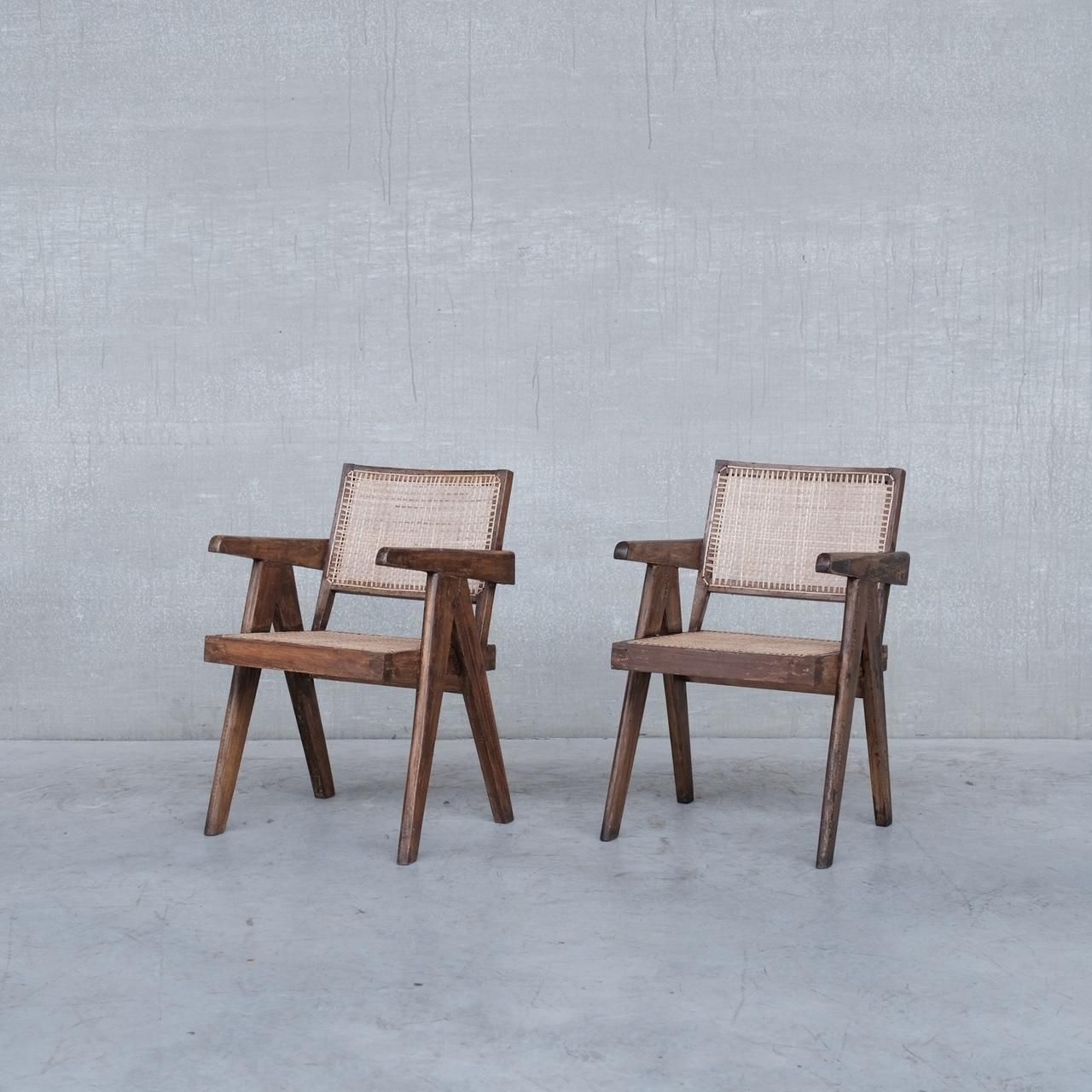 Pierre Jeanneret Pair Of Mid Century Office Armchairs photo furniture