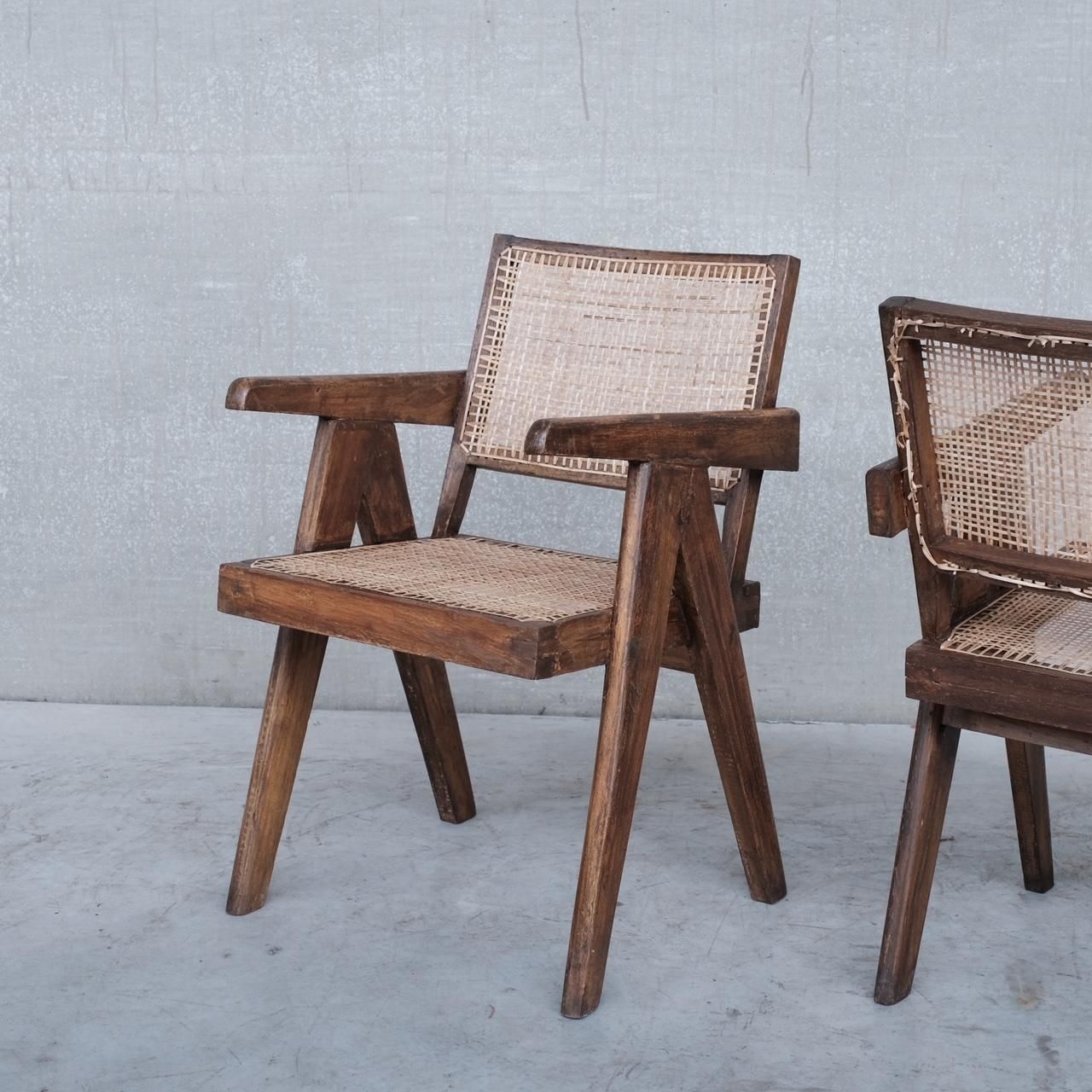 19710.0 Pierre Jeanneret Pair Of Mid Century Office Armchairs photo