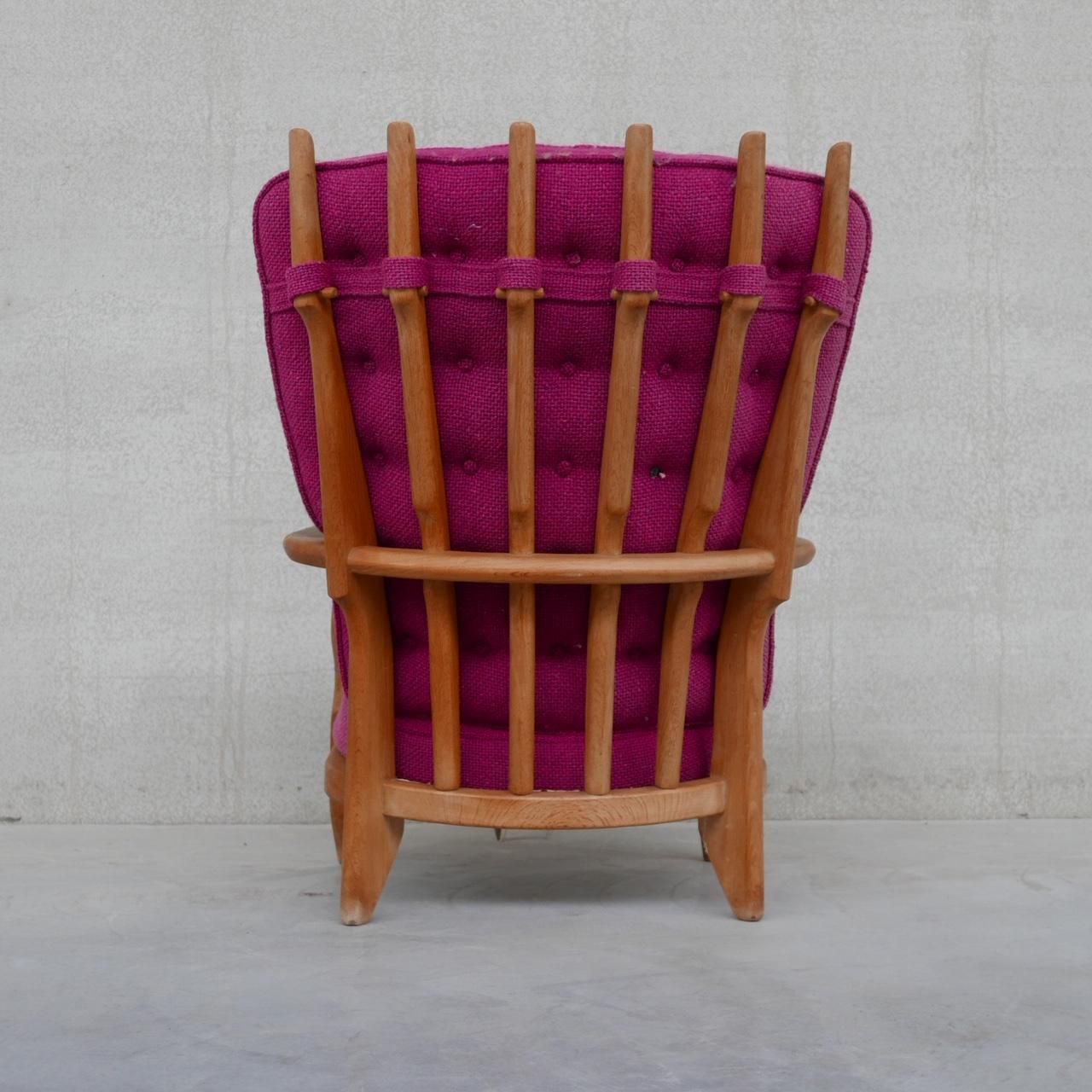photo for sale Guillerme Et Chambron Oak Mid Century Repos Armchair