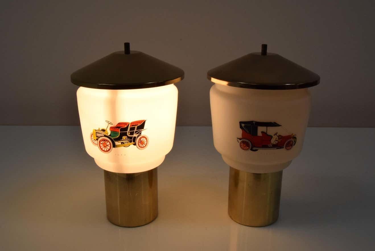 372.0 Mid Century Set Of Two Table Lamps,By Kamenicky Senov,1970's. photo