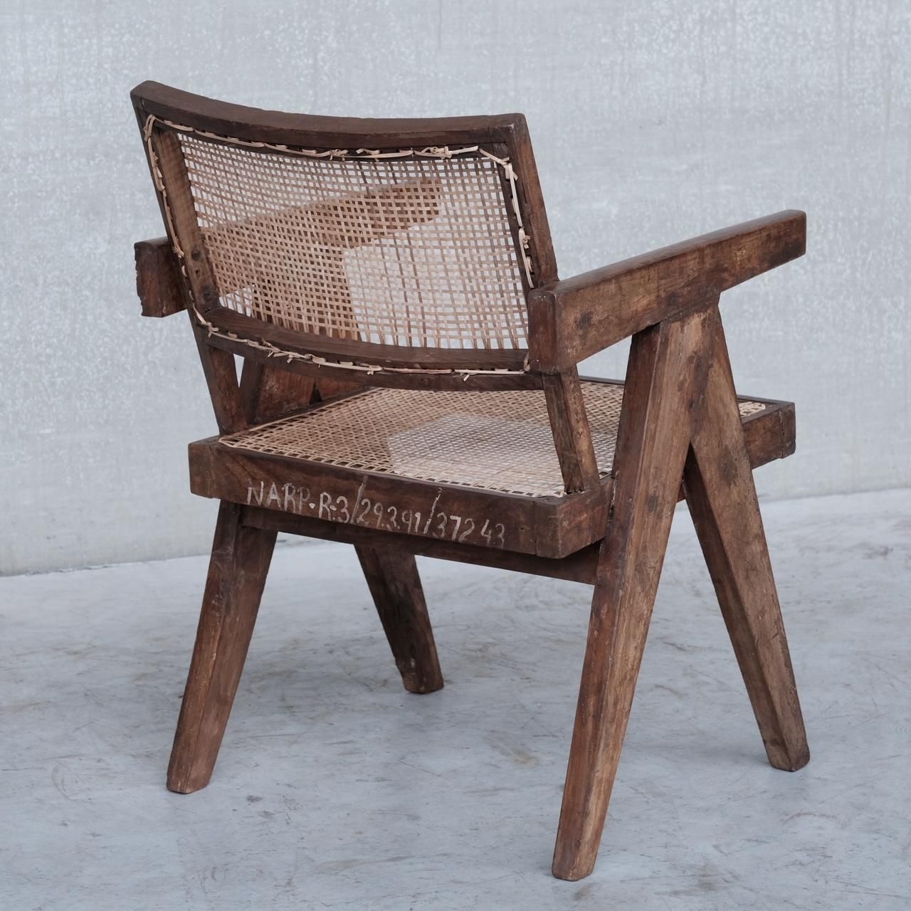 Pierre Jeanneret Mid Century Office Cane Chair Pj Si S8 B photo Furniture