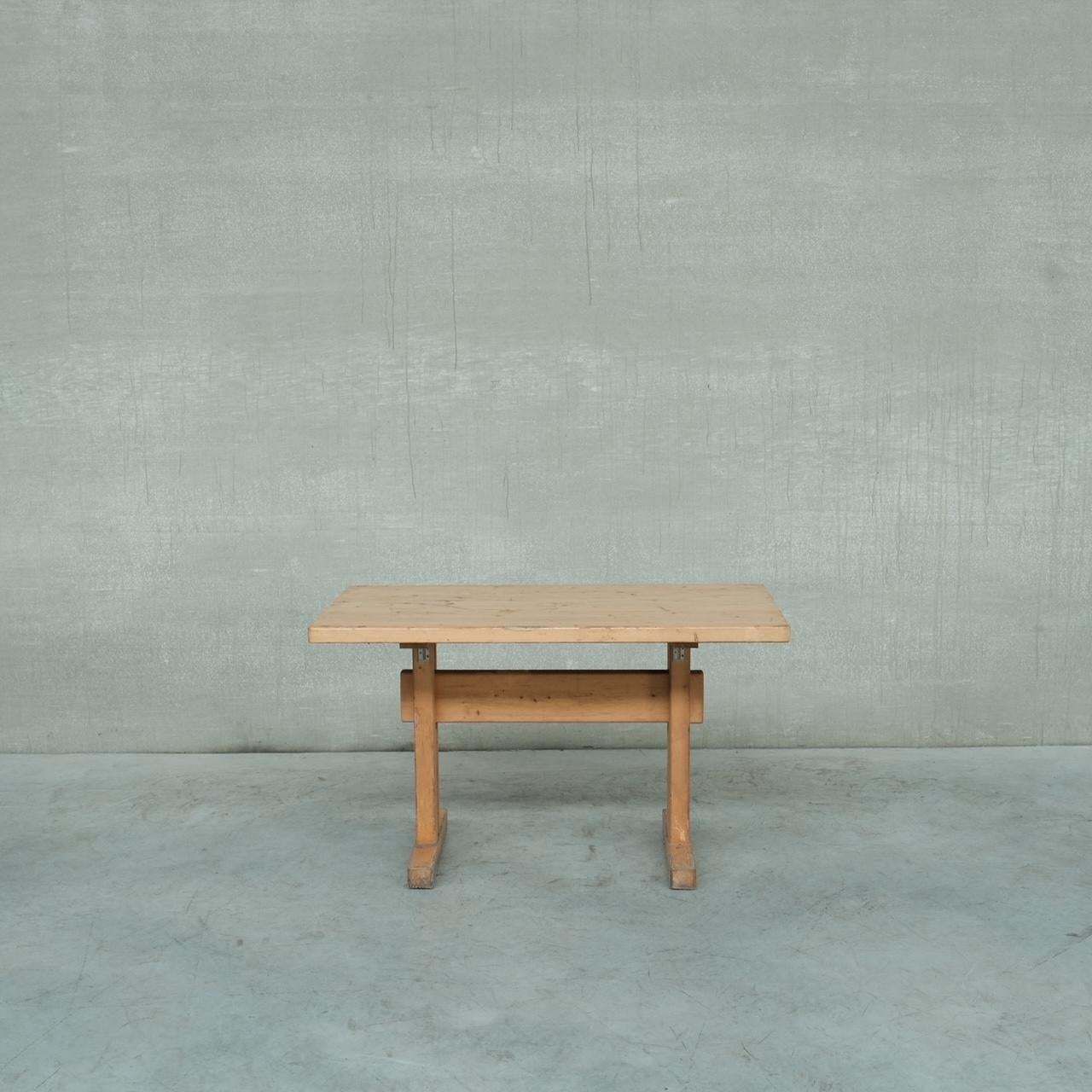 Charlotte Perriand Mid Century French Les Arcs Dining Table, 'No.2' photo furniture