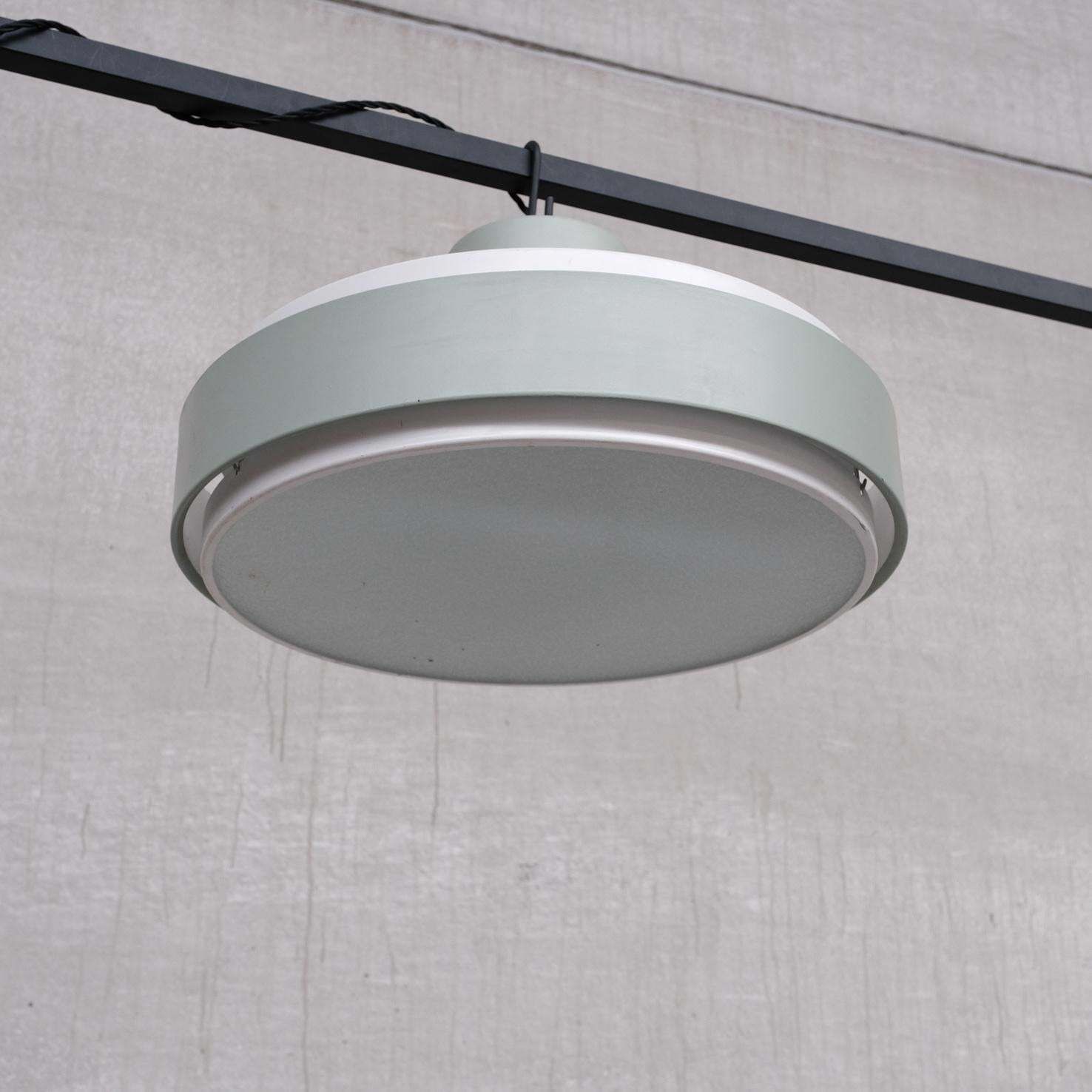Set Of Mid Century Steel And Glass Pendants By Raak '16' photo buy