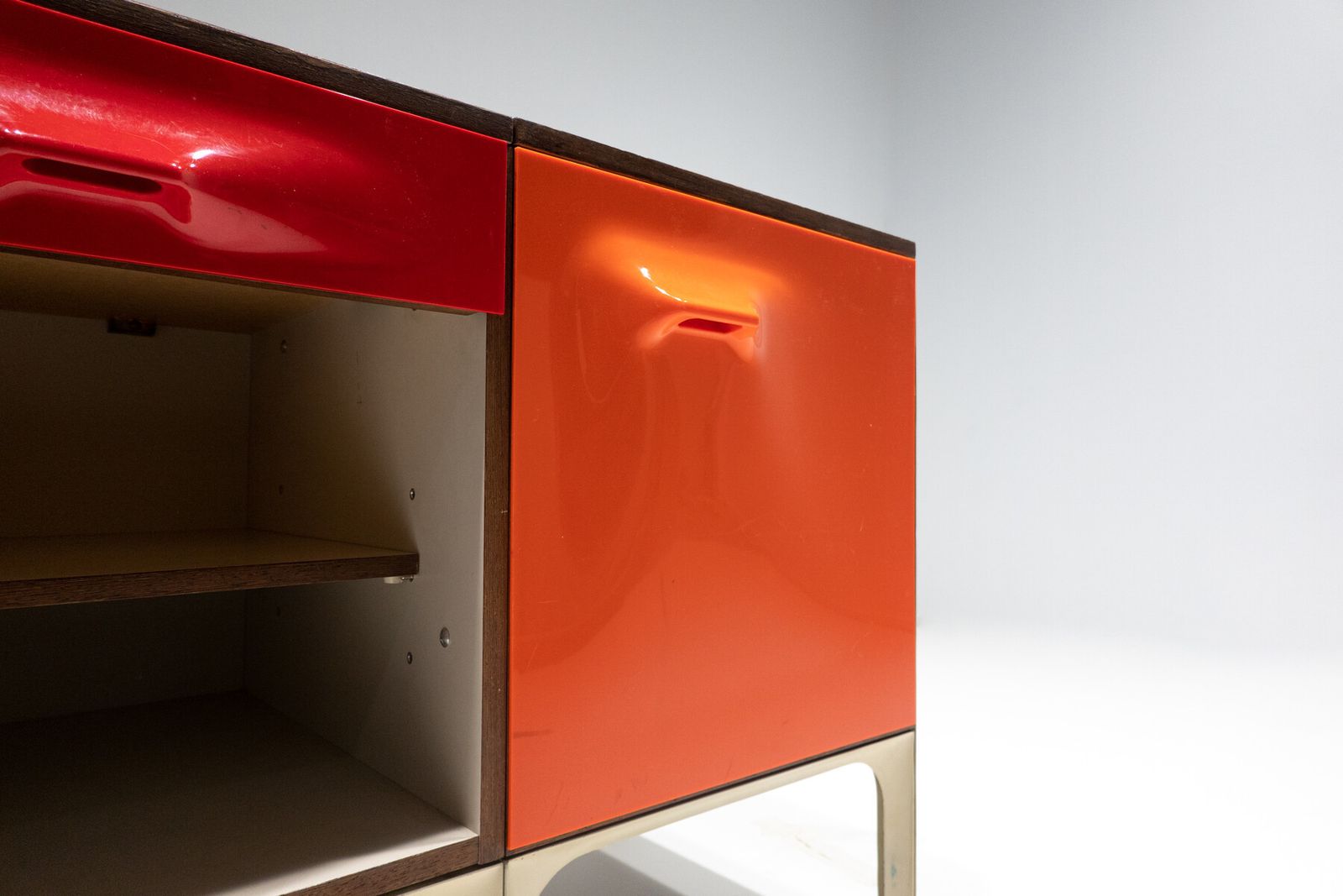 Mid Century Modern Desk With Sliding Top By Raymond Loewy photo vintage