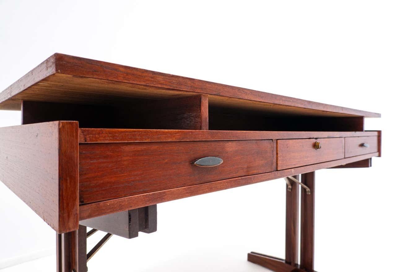Mid Century Modern Wooden Desk, Italy, 1960s photo Furniture