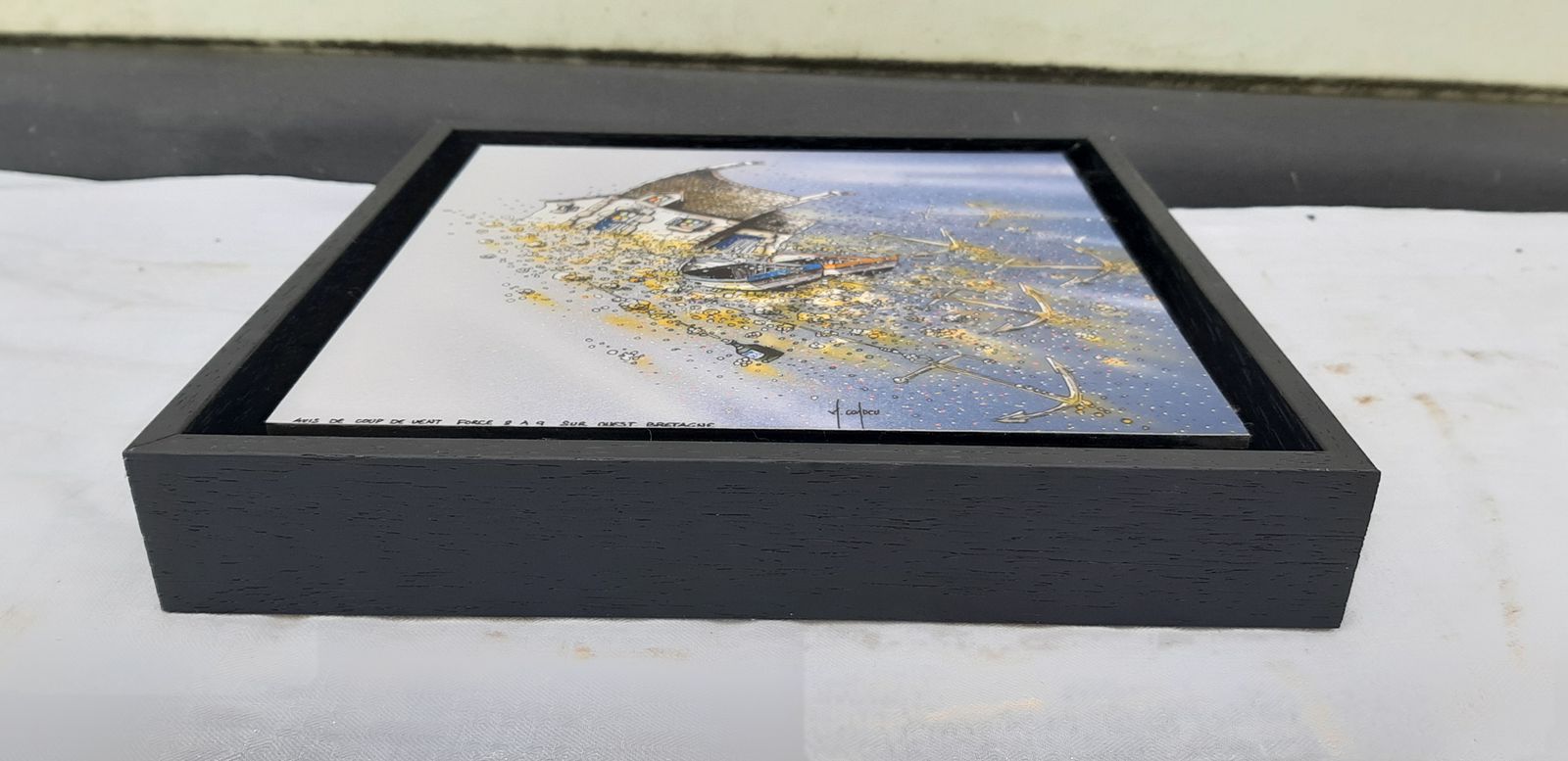 3 Paintings By Alain Couadou, 1970s photo vinterior