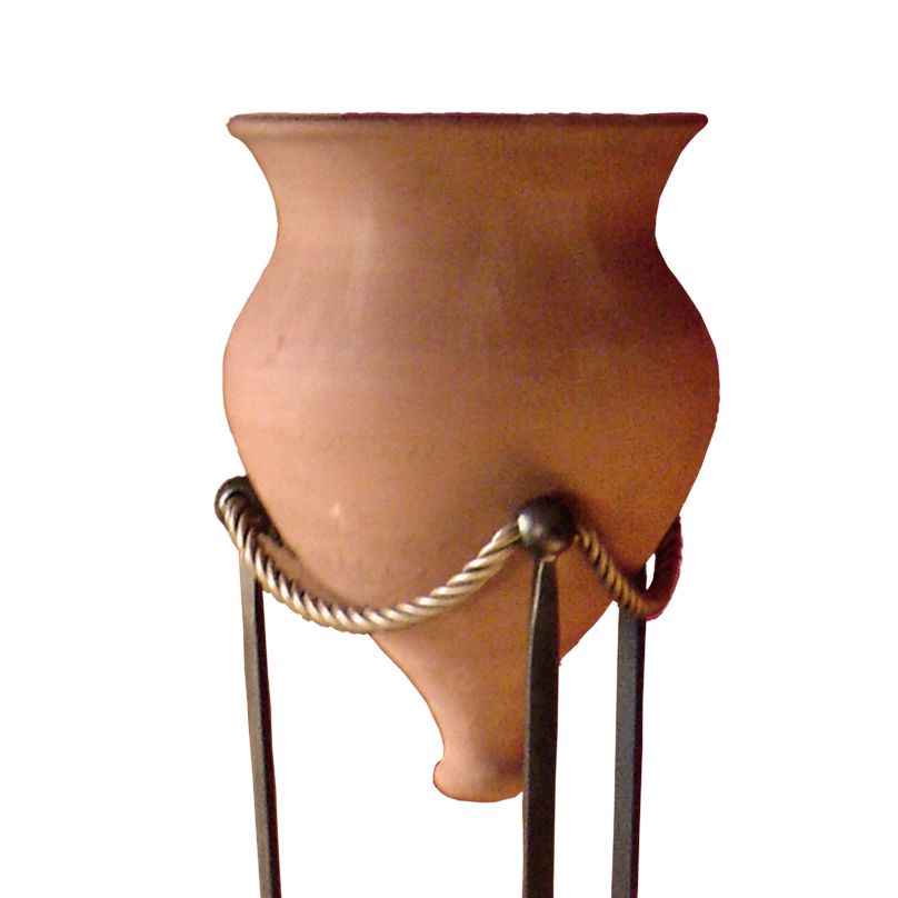 Flower Pots For A Good First Impression, Handmade Planter With Hand Forged Stand, Rare Wedding Arch Or Door Side Entrance Decoration