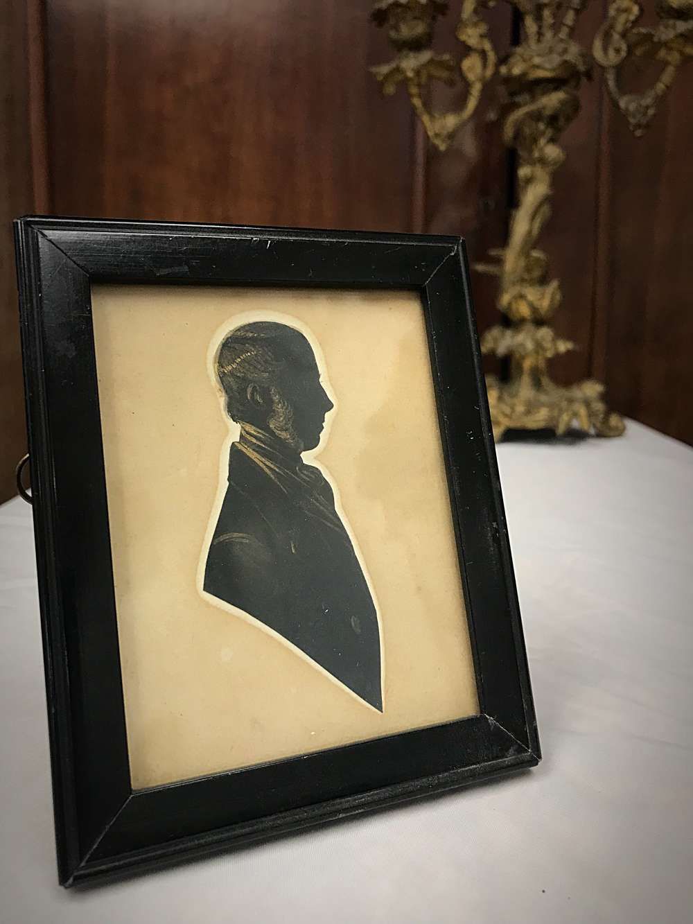 Portrait Miniature Silhouette Of George Stephenson