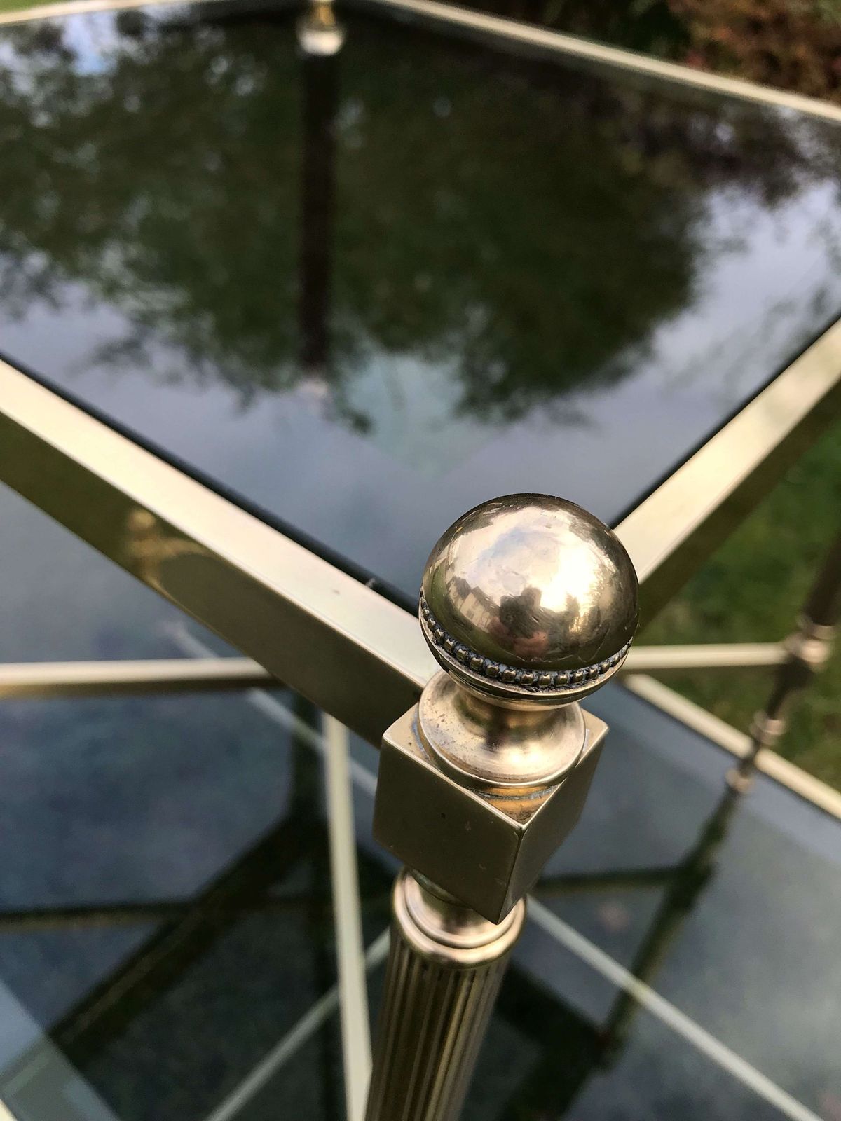 Nest Of Brass And Glass Coffee Tables photo 675.0