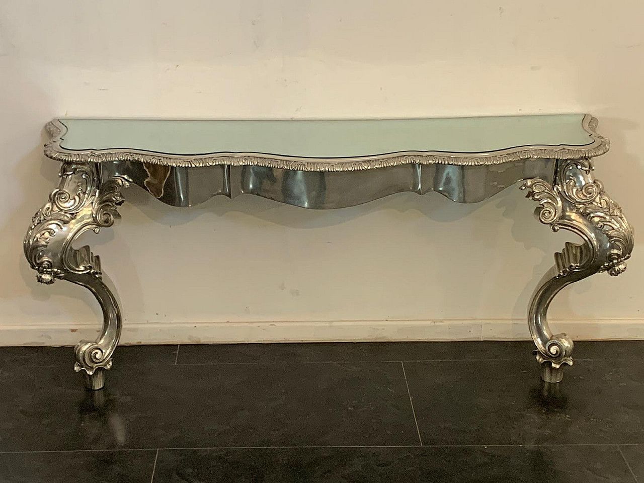 Eclectic Metal Console Table Designed By Piero Figura For Atena, 80s photo furniture