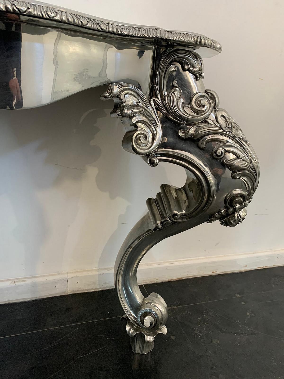 9406.8 Eclectic Metal Console Table Designed By Piero Figura For Atena, 80s photo