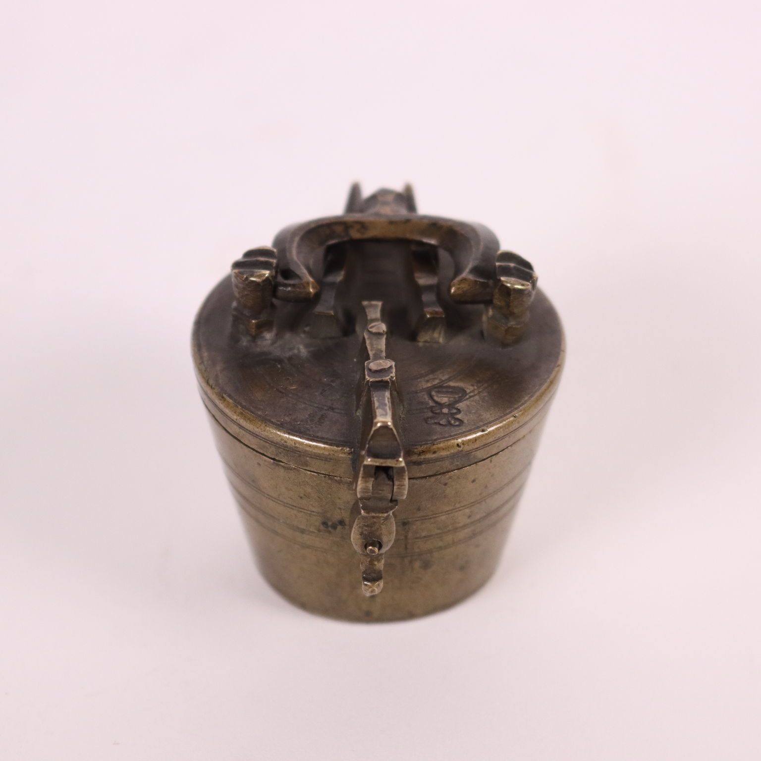 828.4 Scale With Weights Brass Iron Nuremberg Germany 17th 19th Century photo