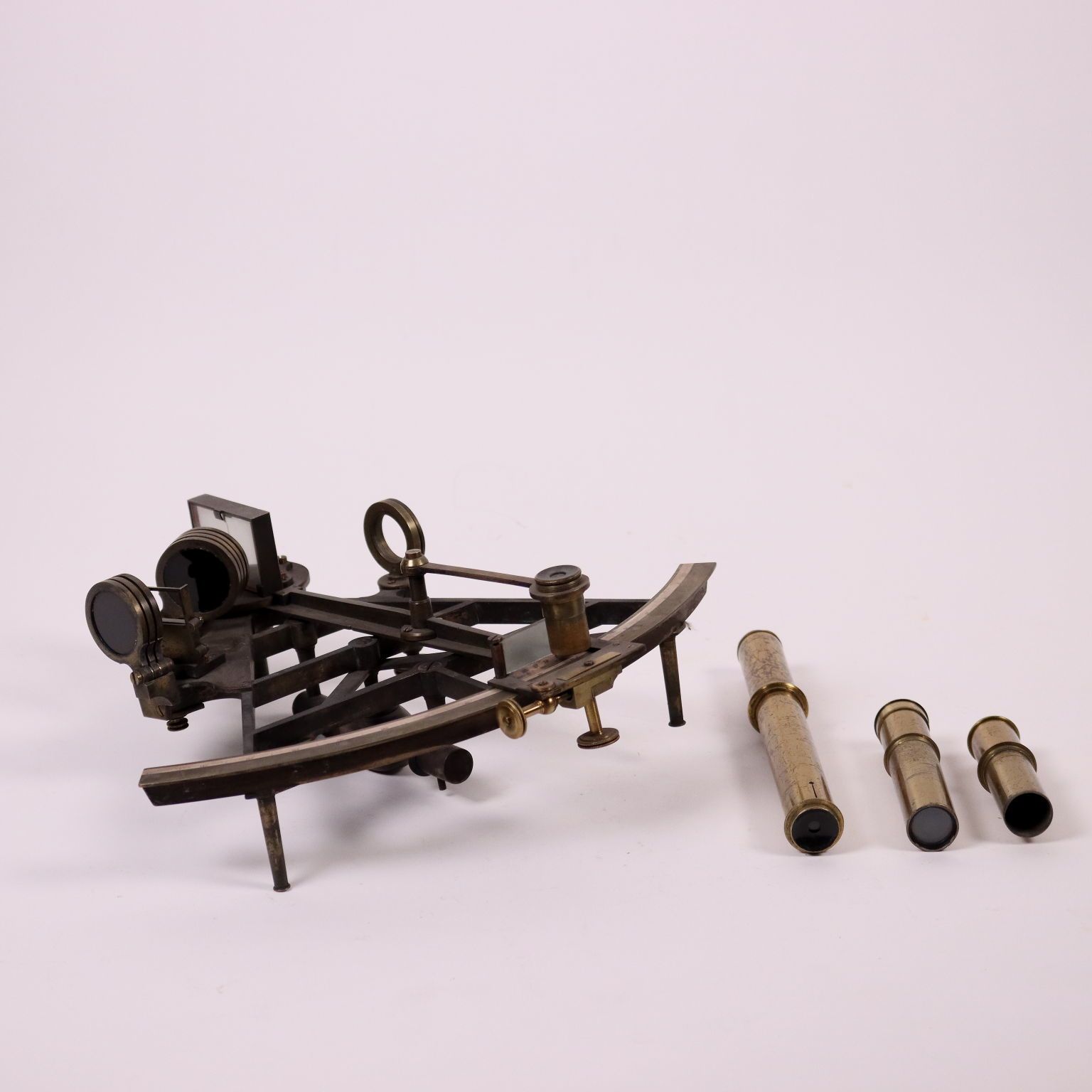 Brass And Mahogany Sextant England 19th Century photo Home Decor