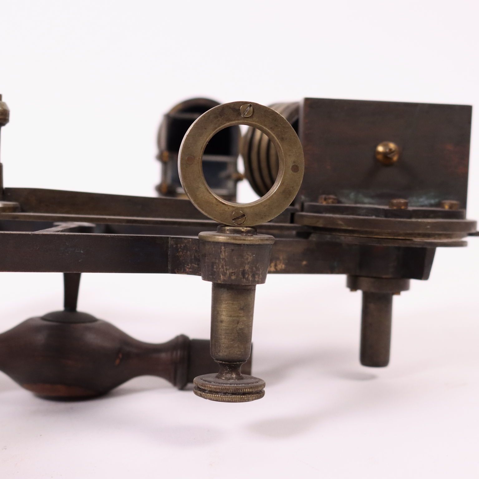 photo furniture Brass And Mahogany Sextant England 19th Century