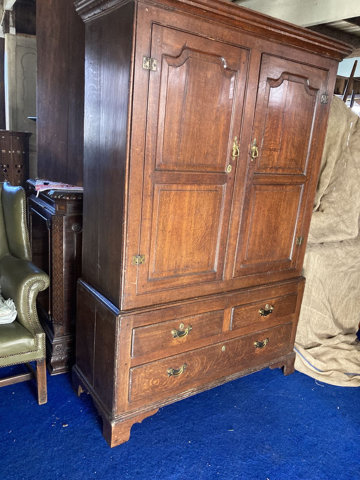 Oak Harness / Cloakroom /Housekeepers/Maids/Pantry Cupboard photo vintage