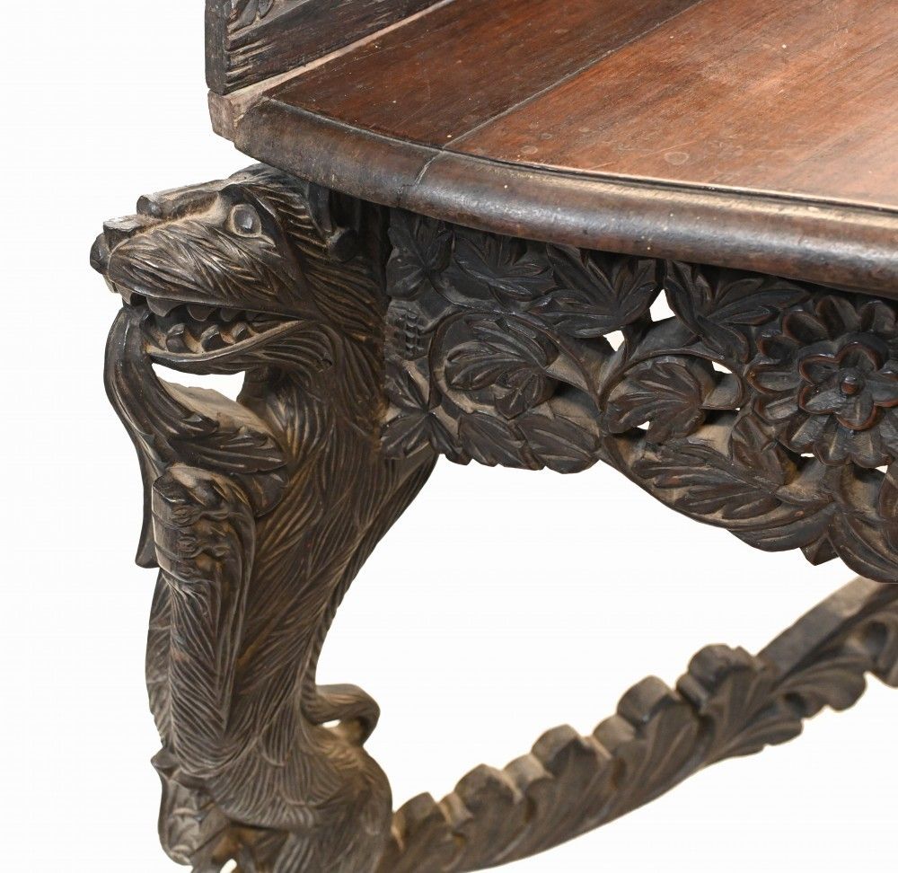 photo buy Burmese Console Table Antique Carved Burma Furniture 1880