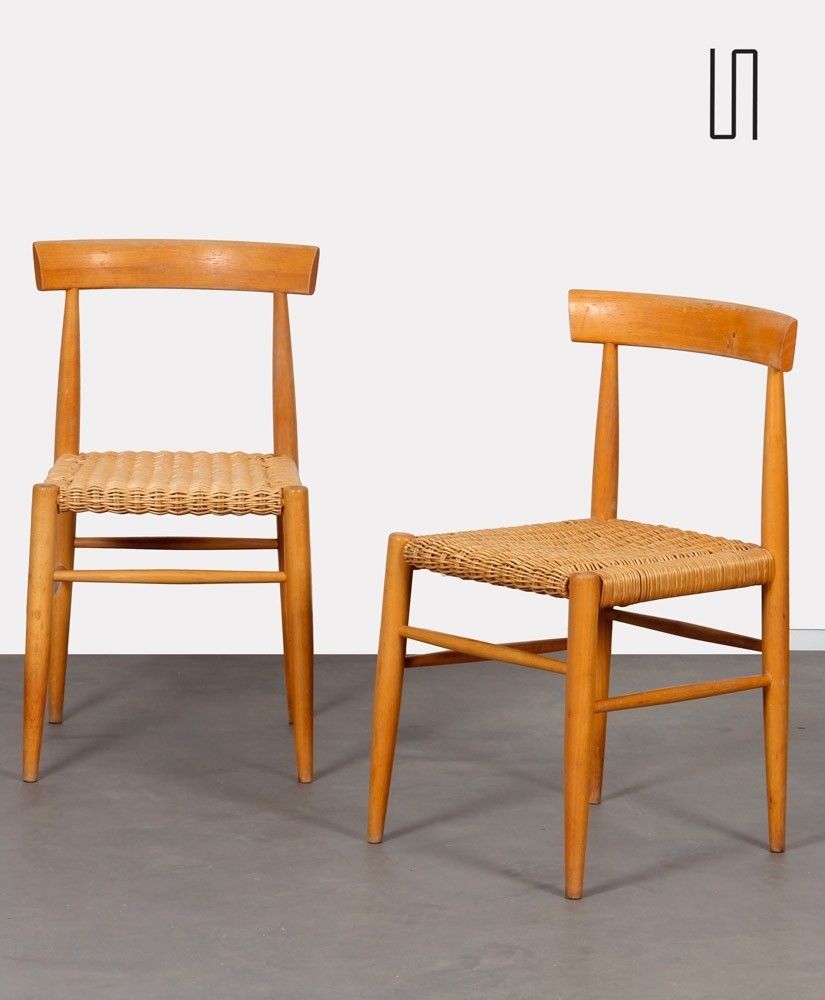 Pair Of Vintage Wooden Chairs Edited By Krasna Jizba, 1960s