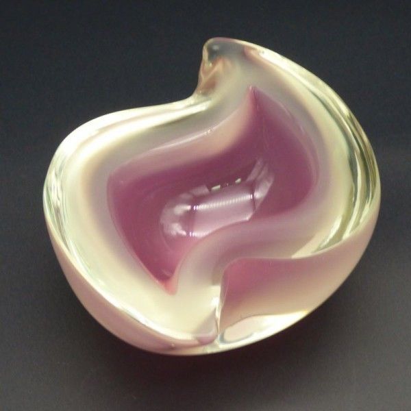 Murano Glass Ashtray By Archimede Seguso In Pink. 1950   1959