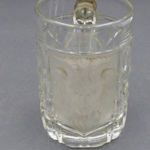 376.0 Glass Beer Mug Of The Cristalleries De St. Louis. France 1900   1920 photo