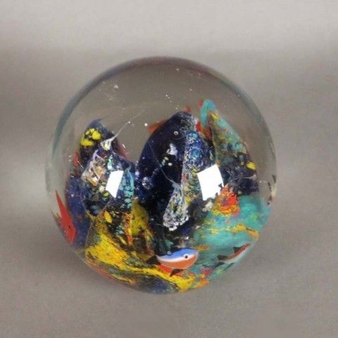 Murano Glass Paperweight Aquarium 1950   1959 photo for sale