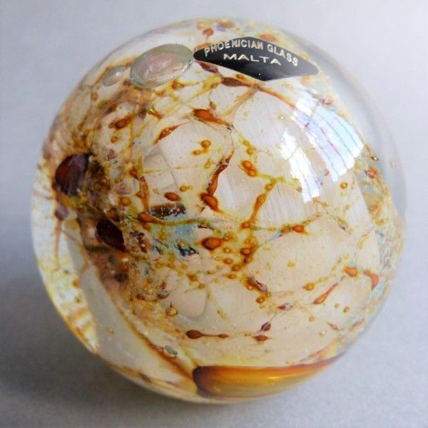 Glass Paperweight From Malta. 1960 – 1970 photo for sale