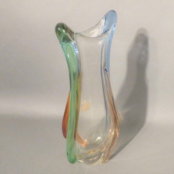 photo for sale Glass Vase Rhapsody By Frantisek Zemek For Mstisov Glass Factory. 1950   1959