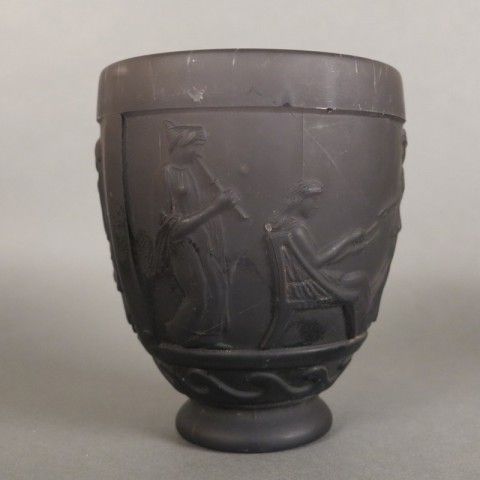 Art Nouveau Relief Glass Vase By Georges De Feure. France 1910 photo Home Decor
