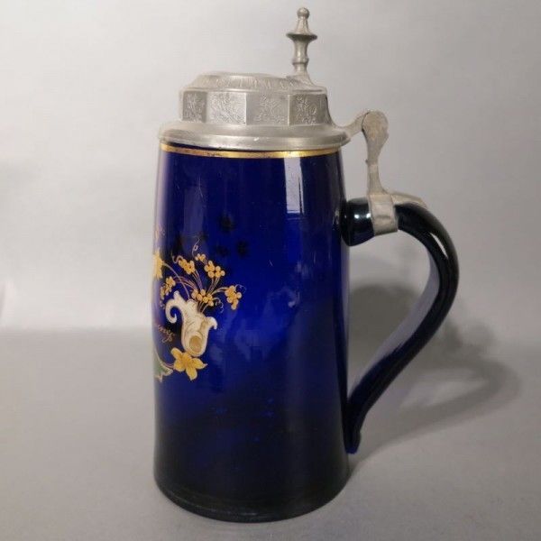 Art Nouveau Souvenir Mug With A Tin Lid. 1900 photo buy