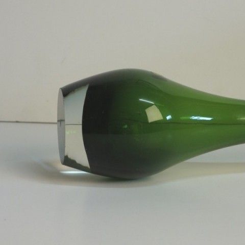 Aseda Green Art Glass Vase From Bo Borgstrom. Sweden 1960 photo vintage