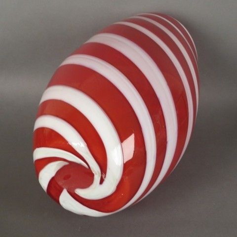 Big Red   White Murano Glass Vase. 1950   1959 photo furniture