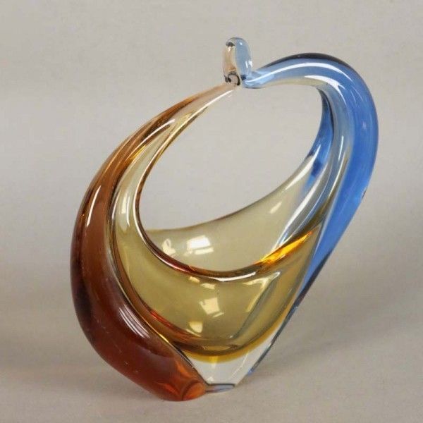 Bowl De Cristal Bohemia De Hana Machovska Para Mstisov Glassworks. 1950 1959 photo Home Decor