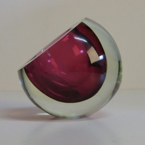 Murano Somerso Glass Ashtray  Antonio Da Ros 1950   1955.
