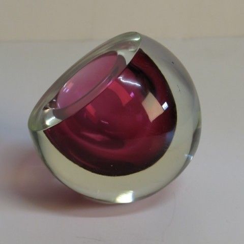 Murano Somerso Glass Ashtray  Antonio Da Ros 1950   1955. photo vintage
