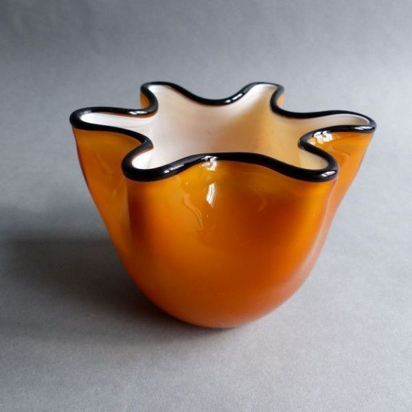 Murano Vase With A Wavy Rim  Italy 1950   1959 photo 305.0