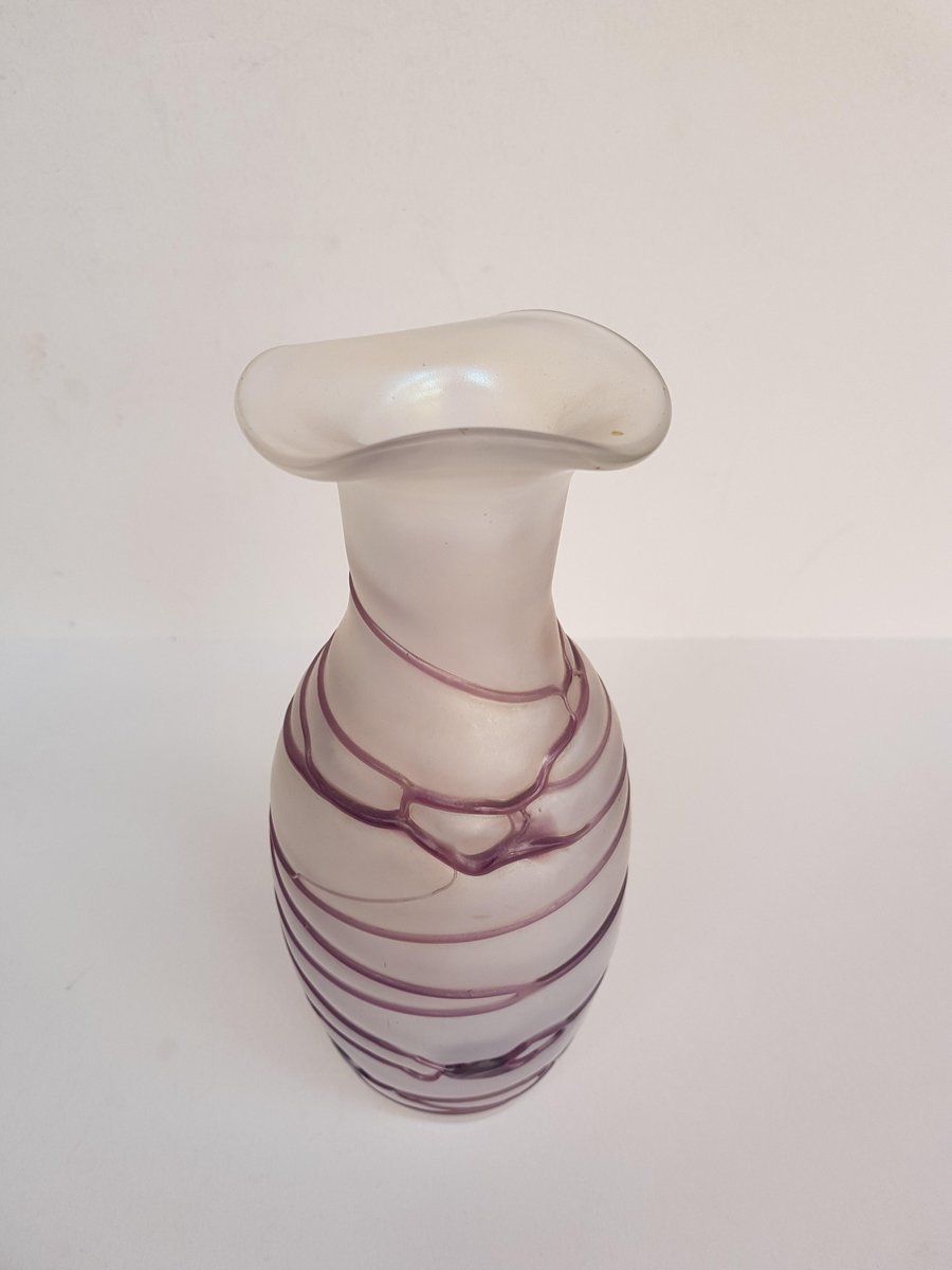 Mouth Blown Bohemian Vases By Freiherr Poschinger, Set Of 2 photo furniture