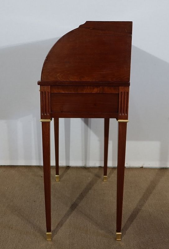 photo vinterior Small Mahogany Cylinder Desk, Louis XVI Style, Late 19th Century