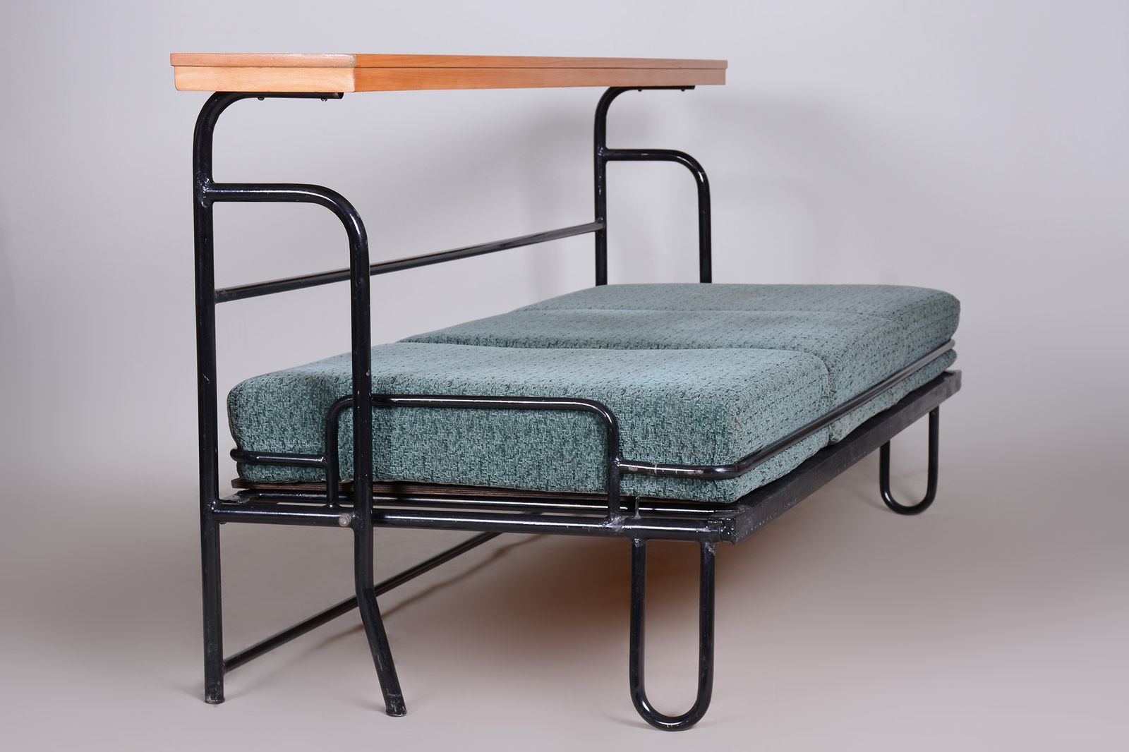Brown And Blue Bauhaus Sofa Made In 1930s Czechia photo 840.0
