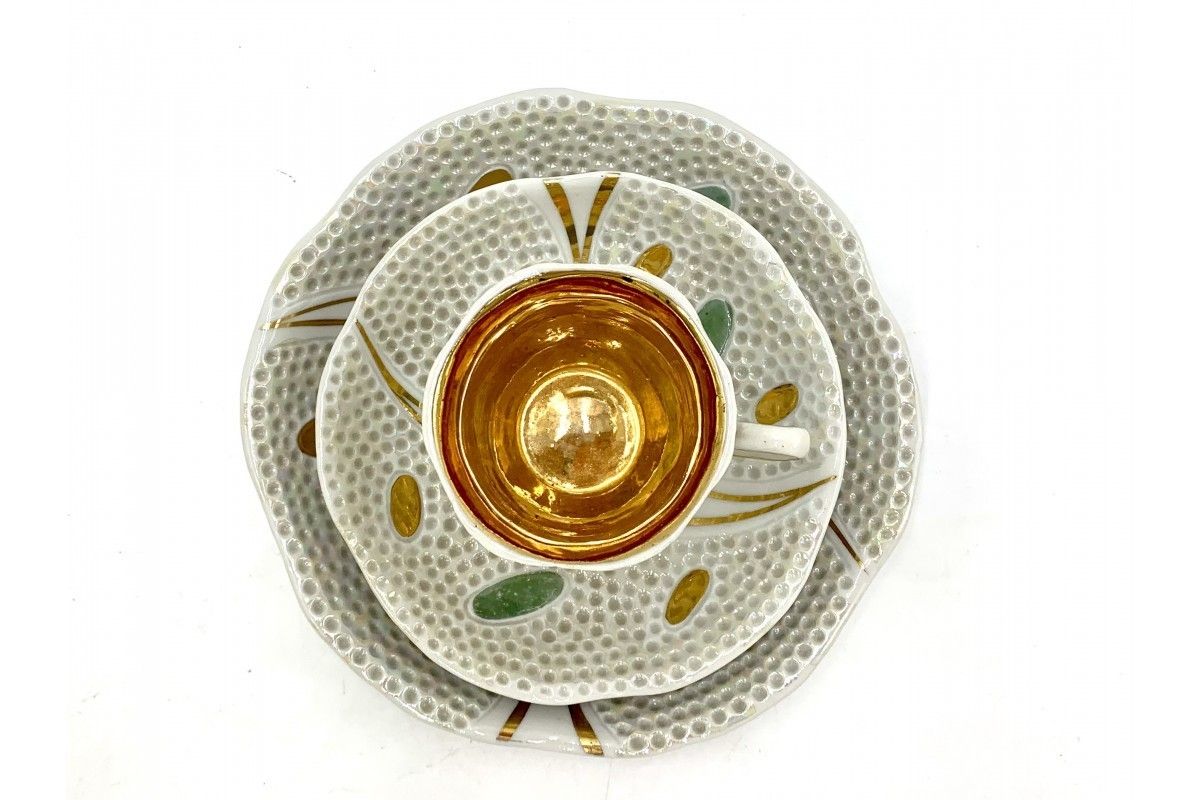 Home Decor Coffee Service For 6 People, Model "Domino" Ada Chmiel, Steatyt Katowice, 1960s photo