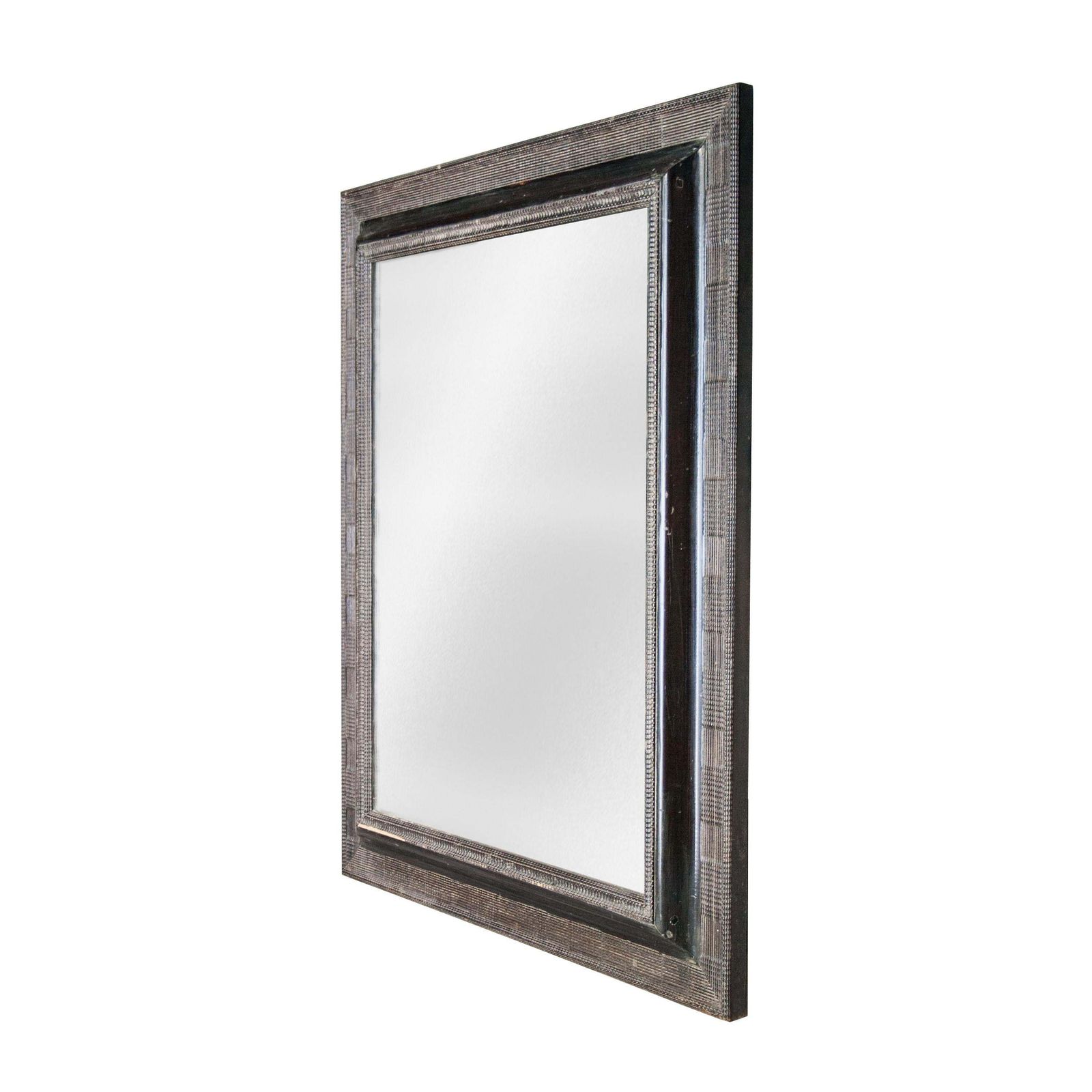 Neoclassical Regency Dark Brown Hand Carved Wooden Mirror, 1970 photo furniture