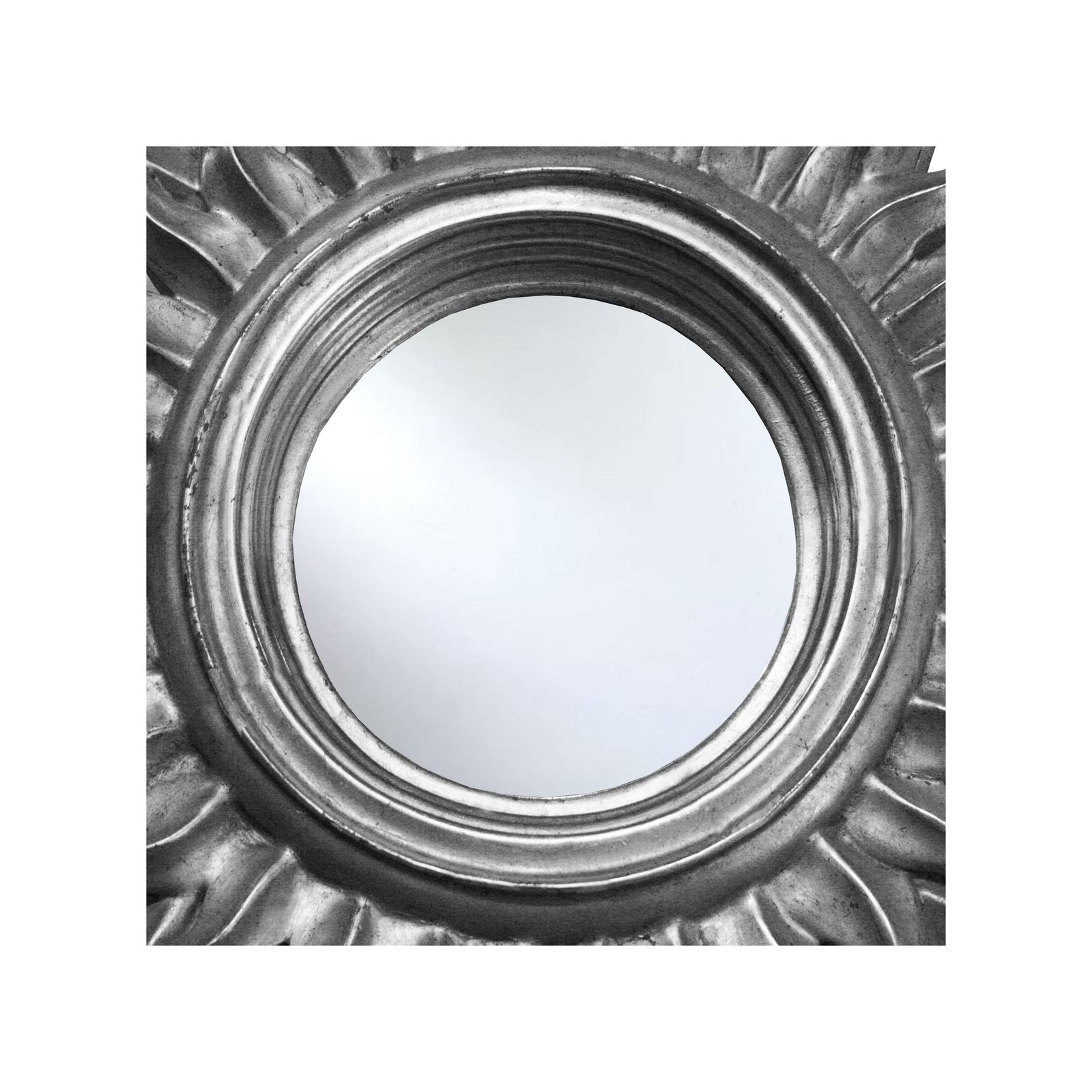 Midcentury Sun Silver Wood French Mirror, 1960 photo Home Decor