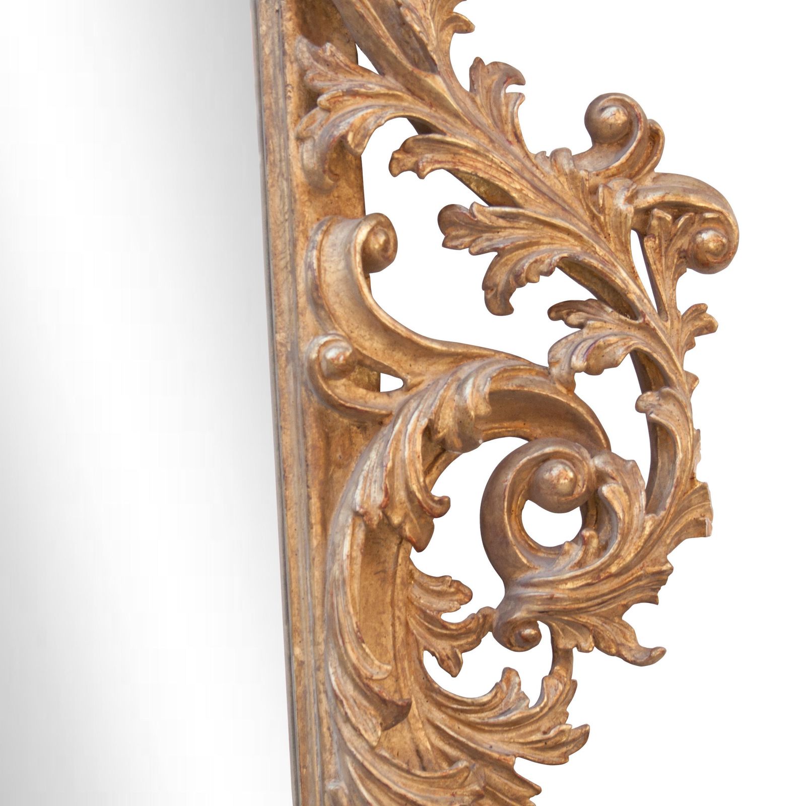 Chippendale Rectangular Handcrafted Gold Foil Wood Mirror Spain, 1970 photo Home Decor