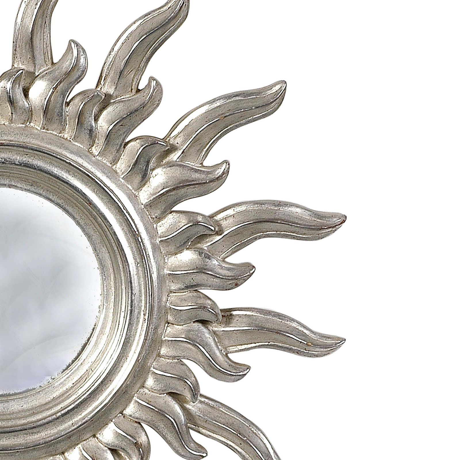 Mid Century Modern Sun Silver Wood French Mirror, 1960 photo Home Decor