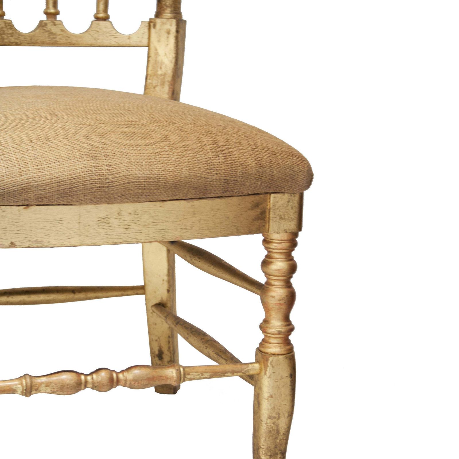 Napoleon III Chiavari Solid Wooden Hand Crafted Gold Leaf Chairs, France, 1960 photo vinterior