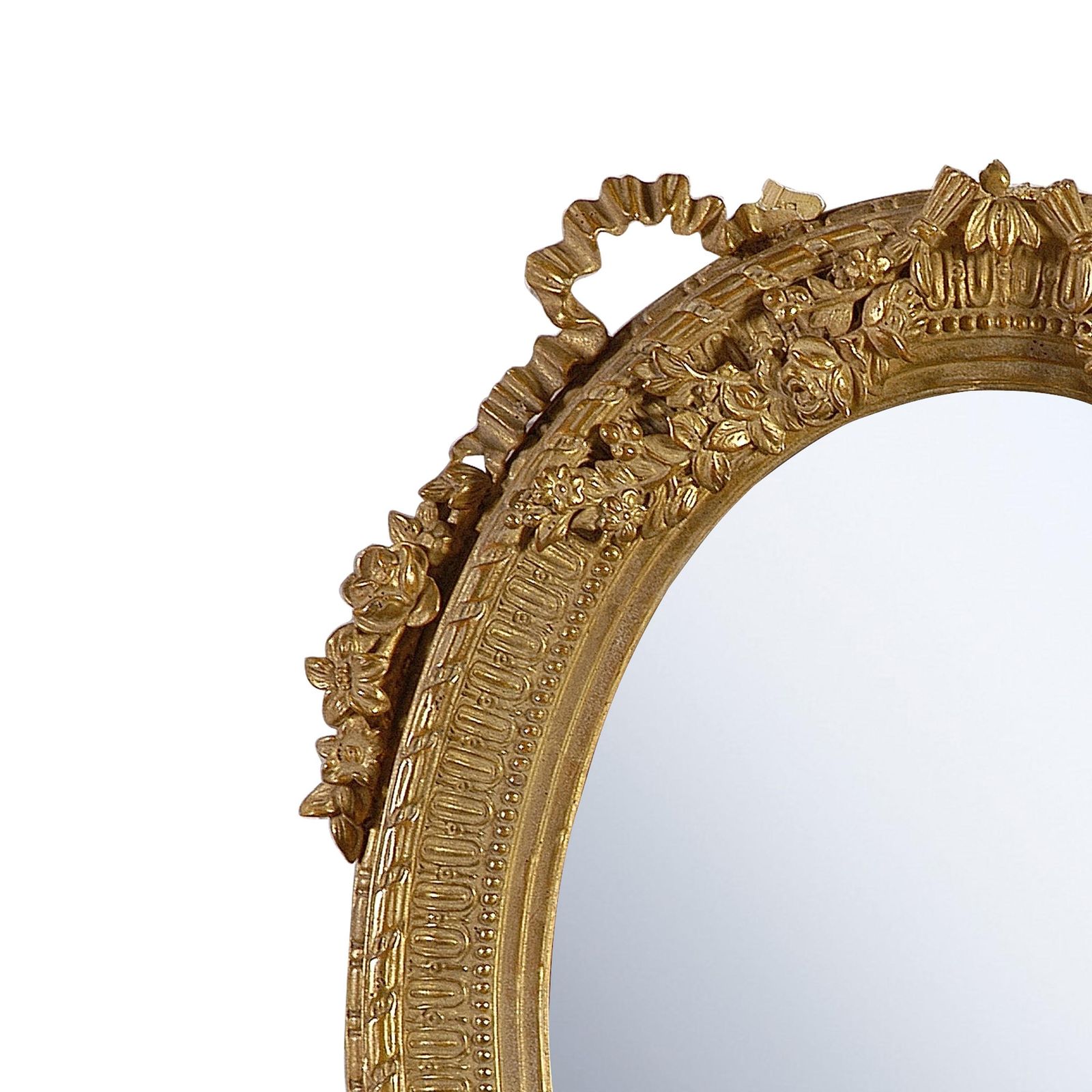 Neoclassical Regency Style Gold Foil Hand Carved Wooden Mirror, 1970 photo for sale
