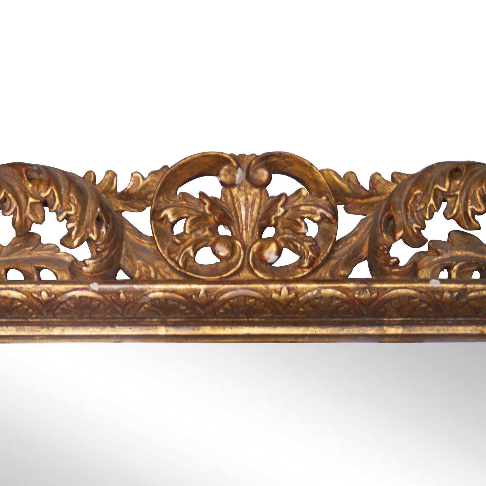 Neoclassical Baroque Gold Foil Hand Carved Wooden Mirror, 1970 photo 1660.0