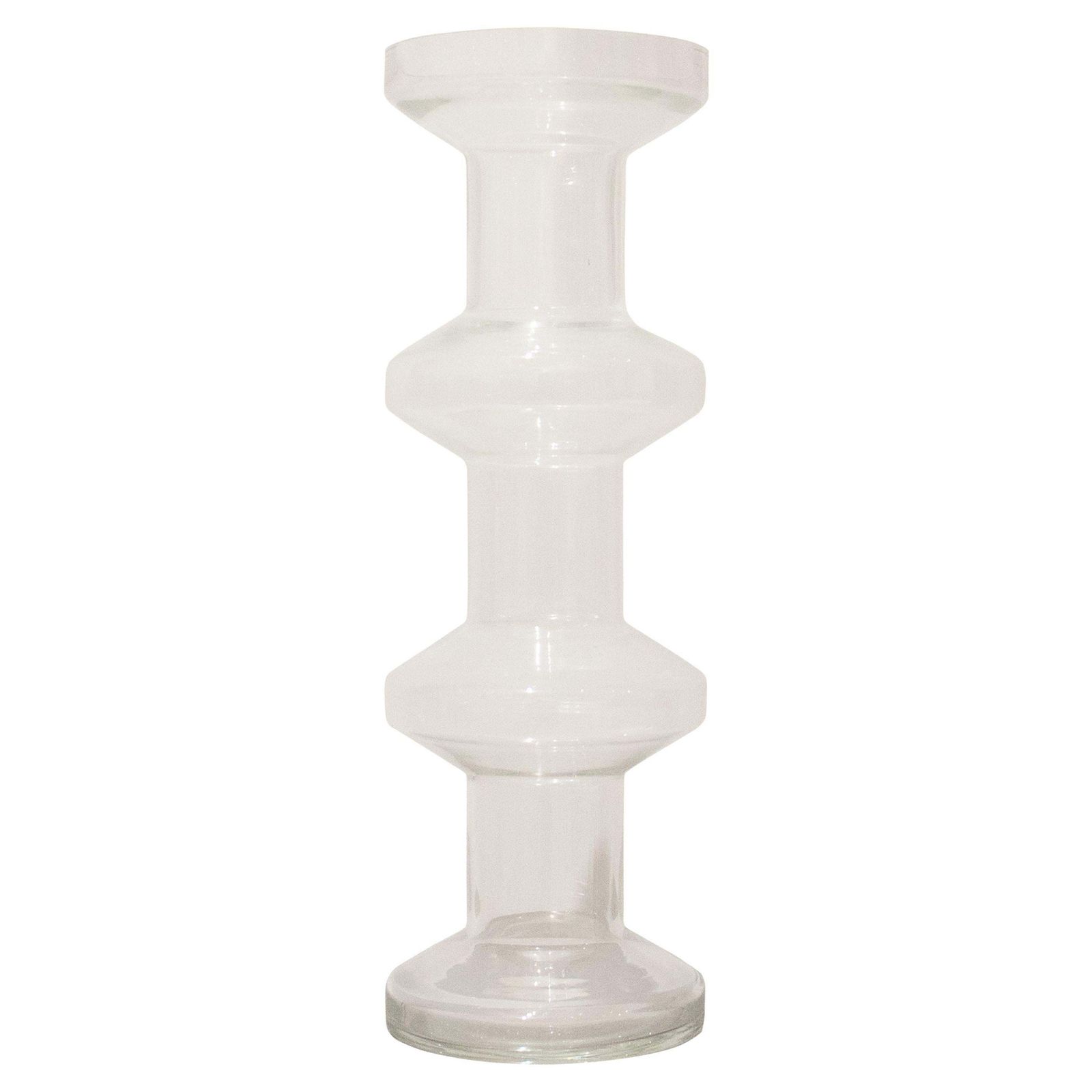 Ettore Sottsass Style Cylindrical Glass Vase, Italy, 1970