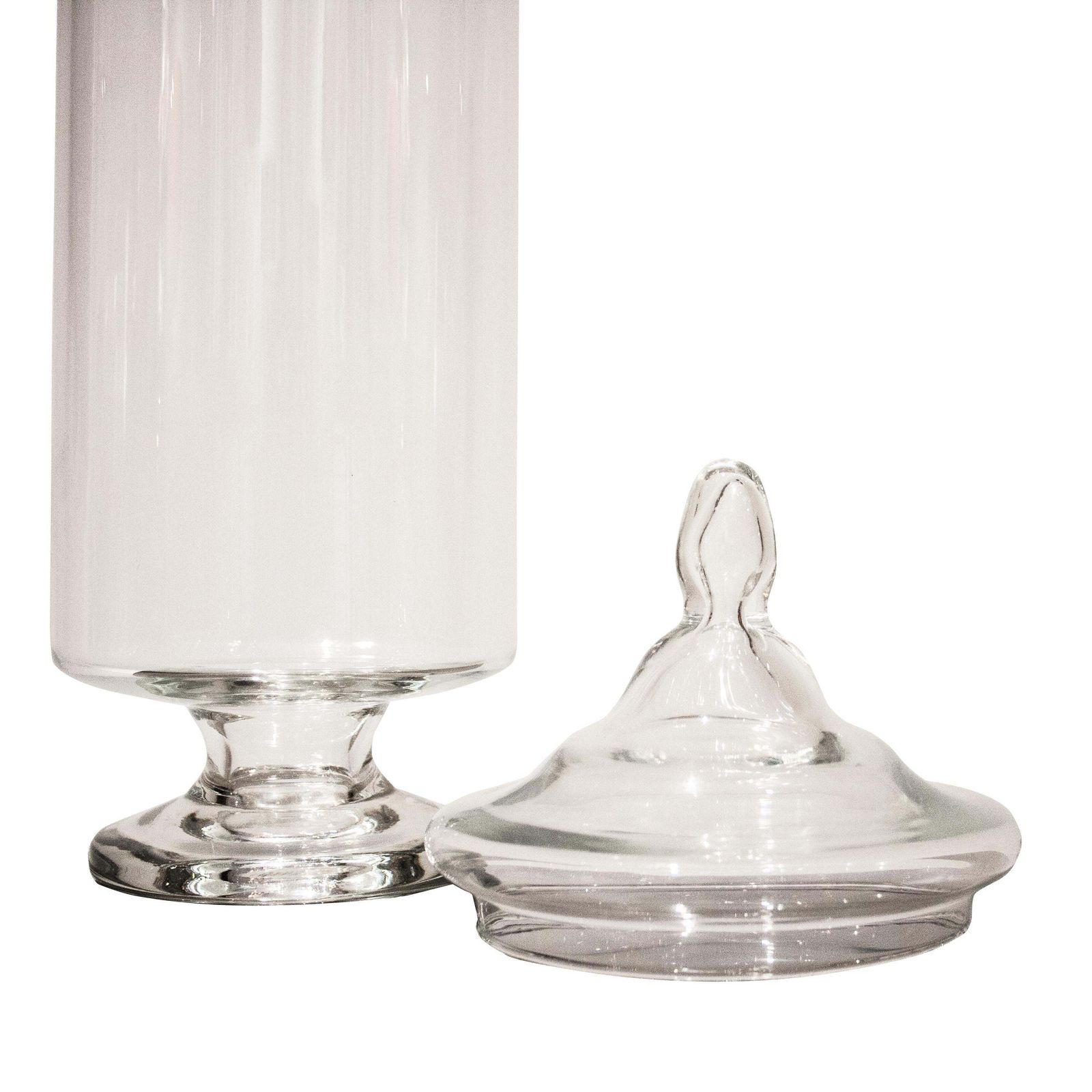 Glass Apothecary Vase With Lid, Italy, 1950 photo Home Decor