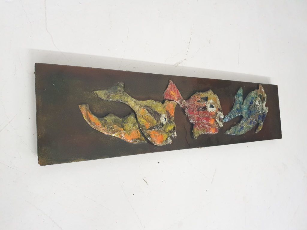 Mid Century Wandsculptuur, Vis, Jaren 1970 photo for sale