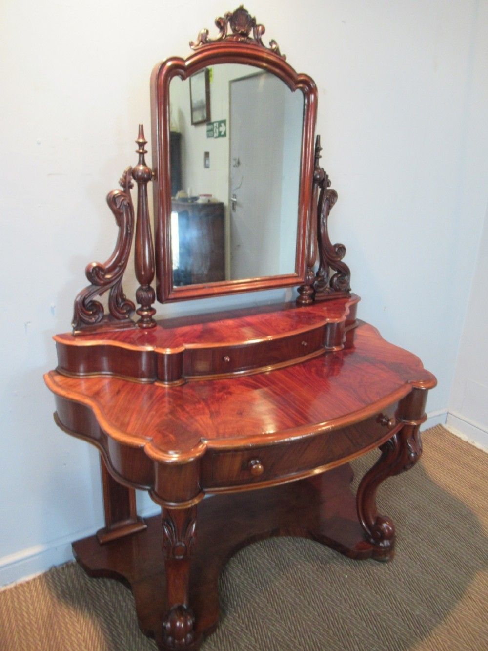 Attractive Victorian Mahogany Duchess Dressing Table photo vintage